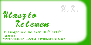 ulaszlo kelemen business card